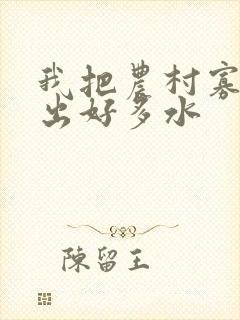 我把农村寡妇日出好多水