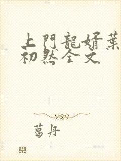 上门龙婿叶辰萧初然全文