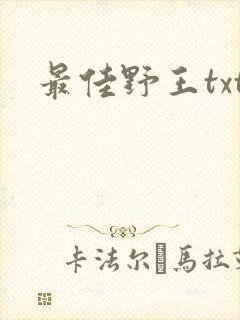最佳野王txt
