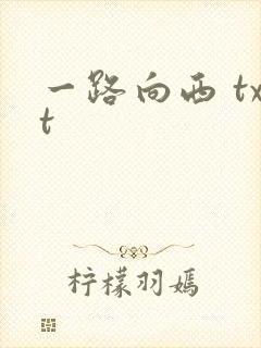 一路向西 txt