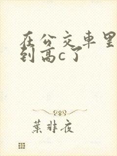 在公交车里c弄到高c了