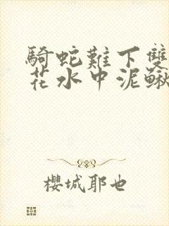 骑蛇难下双金银花水中泥鳅