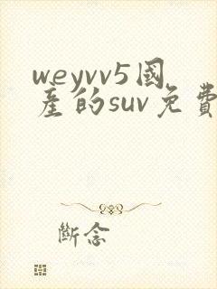 weyvv5国产的suv免费