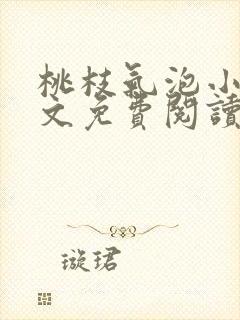 桃枝气泡小说全文免费阅读