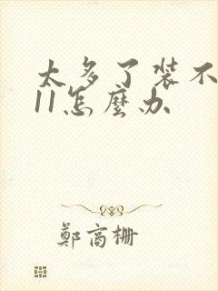 太多了装不下h11怎么办