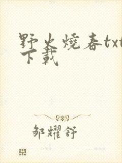 野火烧春txt下载