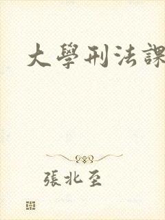 大学刑法课