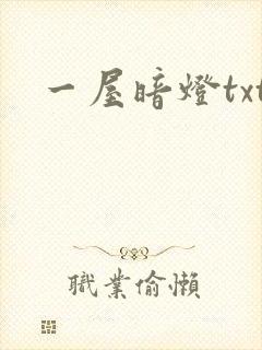 一屋暗灯txt