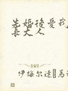 先婚后爱我的市长大人