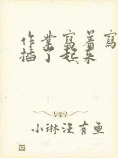 作业写着写着就插了起来