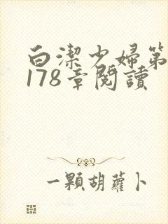 白洁少妇第1一178章阅读