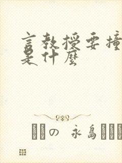 言教授要撞坏了是什么