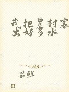 我把农村寡妇日出好多水