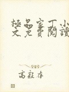 极品家丁小说全文免费阅读