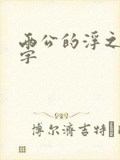 两公的浮之手中字