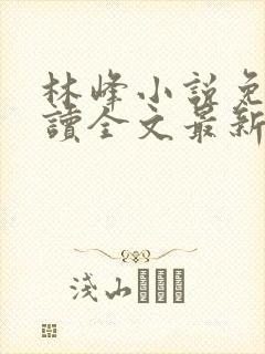 林峰小说免费阅读全文最新章节