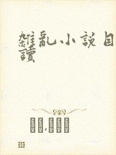 杂乱小说目录阅读