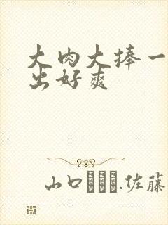 大肉大捧一进一出好爽