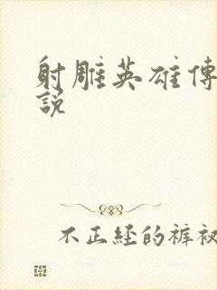 射雕英雄传 小说
