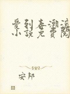 爱到春潮滚滚来小说免费阅读