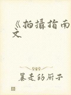 《拍摄指南》全文