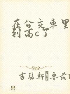 在公交车里c弄到高c了