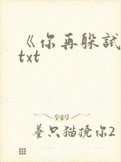《你再躲试试》txt