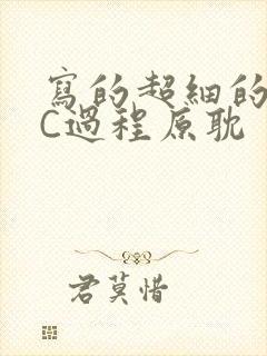 写的超细的多肉C过程原耽