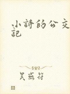 小诗的公交车日记