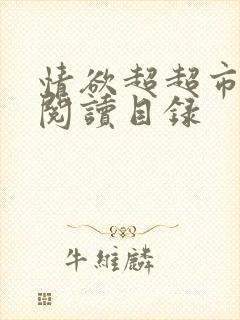 情欲超超市二全阅读目录