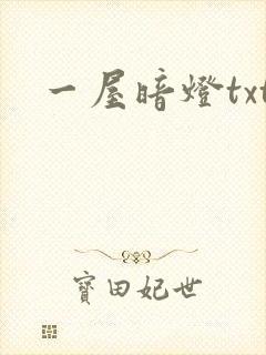 一屋暗灯txt