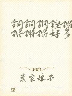 铜铜钢铿锵锵锵锵锵锵好多少阅读