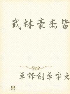 武林豪杰皆我奴