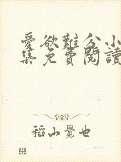 爱欲难分小说全集免费阅读