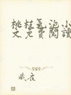 桃枝气泡小说全文免费阅读