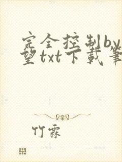 完全控制by天望txt下载笔趣阁