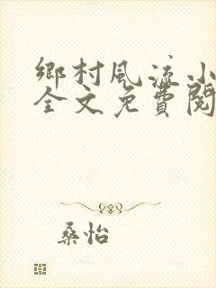 乡村风流小傻子全文免费阅读