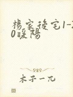 杨家后宅1-20暖阳