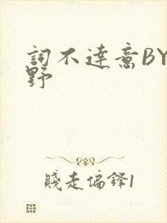 词不达意BY咩野