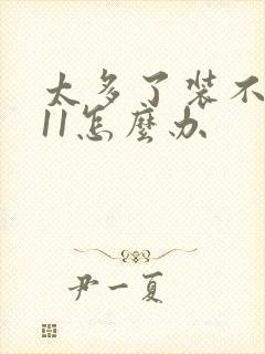 太多了装不下h11怎么办