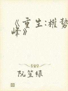 《重生:权势巅峰》