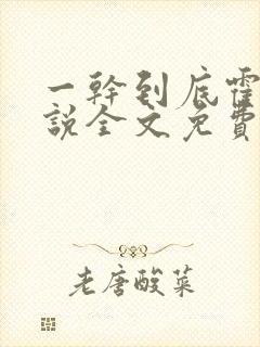 一干到底霍坤小说全文免费阅读