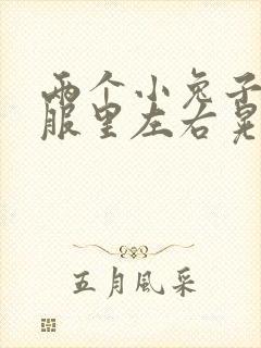 两个小兔子在衣服里左右晃