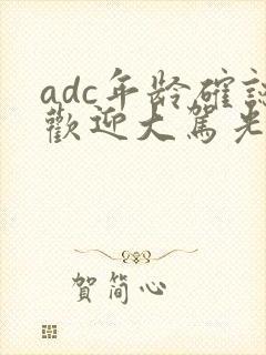 adc年龄确认欢迎大驾光临小说