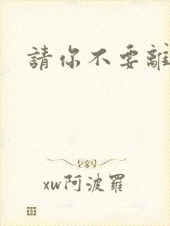 请你不要离开我