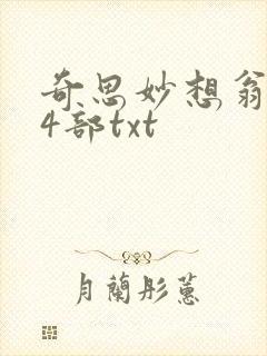 奇思妙想翁乱14部txt