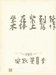 坐在紫到发黑的木棒上写作业