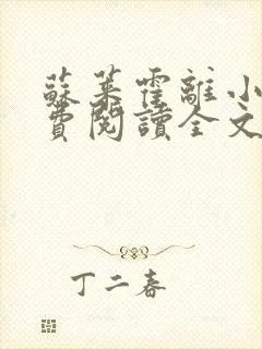 苏莱霍离小说免费阅读全文