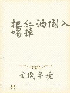 把红酒倒入b里喝掉