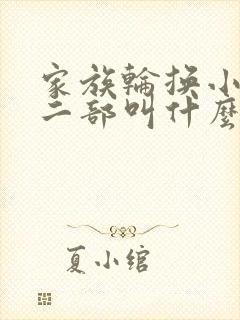 家族轮换小说第二部叫什么名字